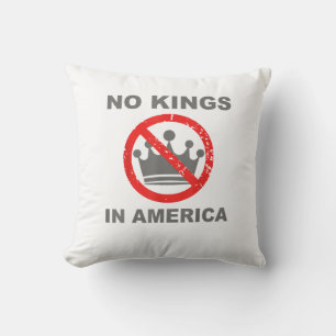Inga kungar i Amerika Patriotisk Casual Kudde