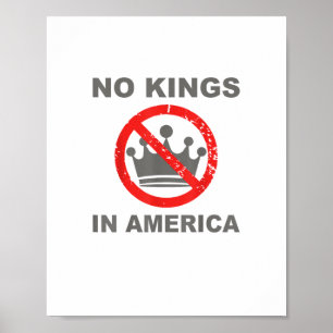 Inga kungar i Amerika Patriotisk Casual Poster