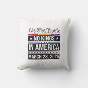 Inga kungar i Amerika Patriotisk protestt-shirt_1 Kudde