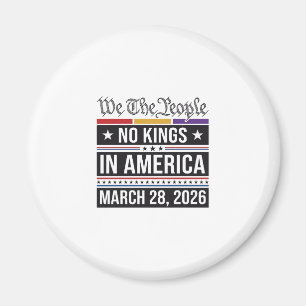 Inga kungar i Amerika Patriotisk protestt-shirt_1 Magnet
