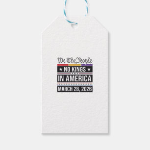 Inga kungar i Amerika Patriotisk protestt-shirt_1 Presentetikett