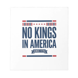Inga kungar i Amerika Patriotisk Vintage Vector De Anteckningsblock