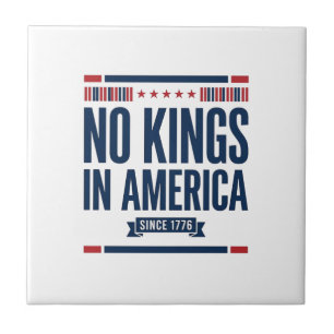 Inga kungar i Amerika Patriotisk Vintage Vector De Kakelplatta