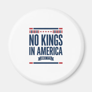 Inga kungar i Amerika Patriotisk Vintage Vector De Magnet
