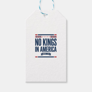 Inga kungar i Amerika Patriotisk Vintage Vector De Presentetikett
