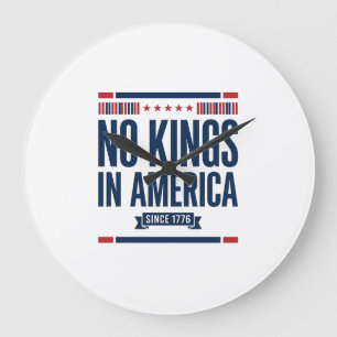 Inga kungar i Amerika Patriotisk Vintage Vector De Stor Klocka
