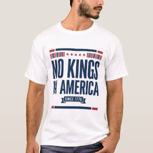Inga kungar i Amerika Patriotisk Vintage Vector De T Shirt
