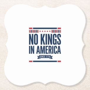 Inga kungar i Amerika Patriotisk Vintage Vector De Underlägg Papper