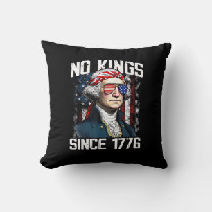 Inga kungar i Amerika Patriotiskt vintagegrafiskt  Kudde