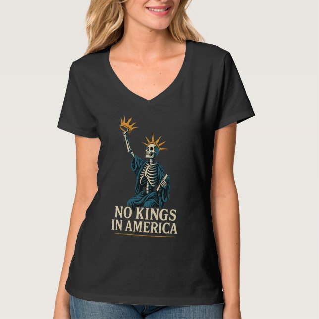Inga kungar i Amerika protesterar T Shirt (Framsida)