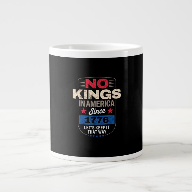 Inga kungar i Amerika Retro Classic Jumbo Mugg (Framsidan)