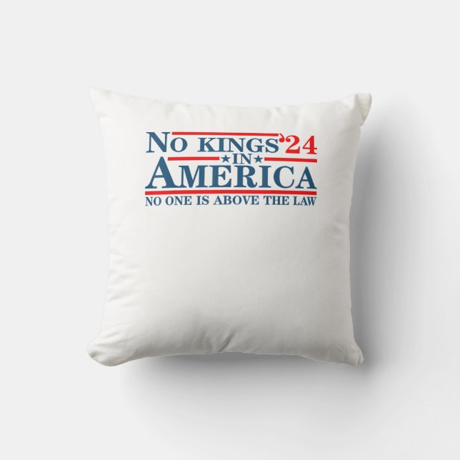 Inga kungar i Amerika Retro Classic Kudde (Framsida)