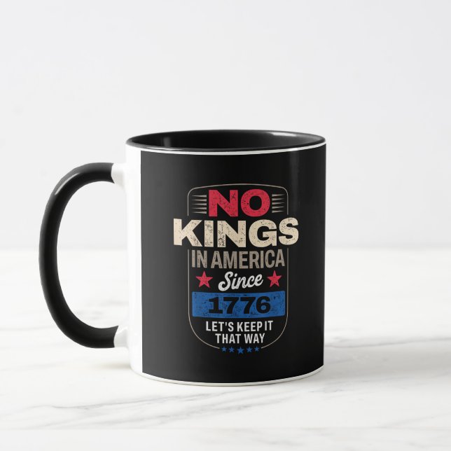 Inga kungar i Amerika Retro Classic Mugg (Vänster)