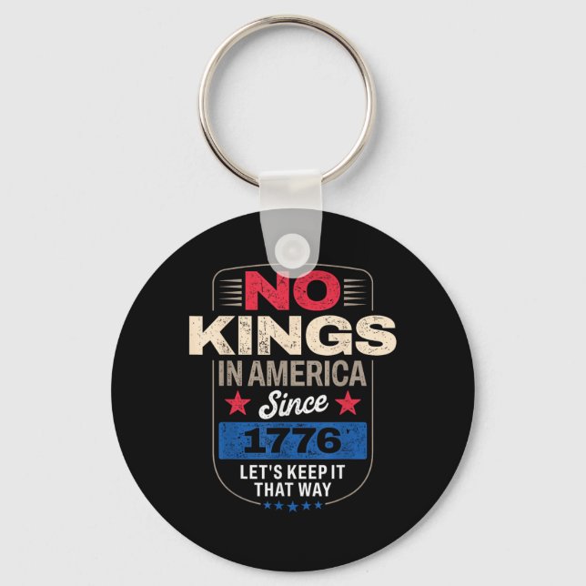 Inga kungar i Amerika Retro Classic Nyckelring (Framsida)