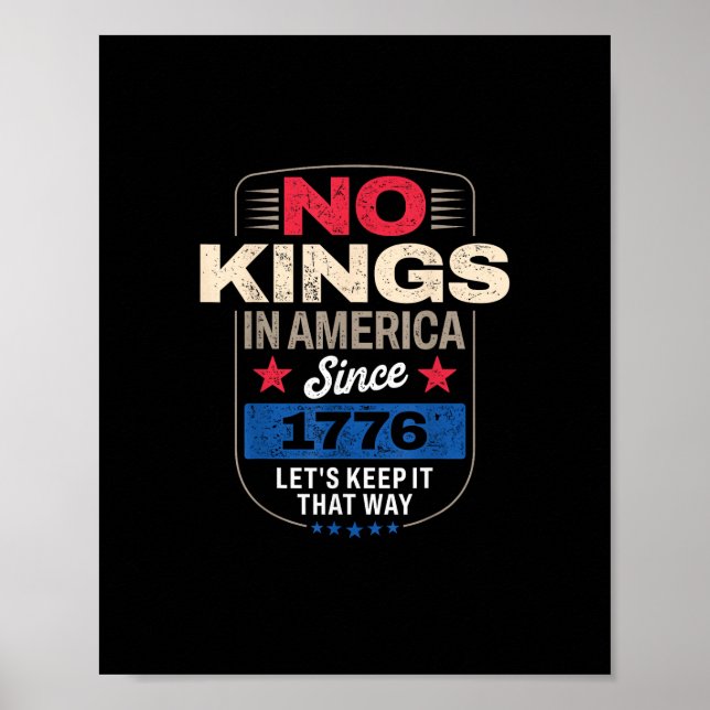 Inga kungar i Amerika Retro Classic Poster (Framsidan)