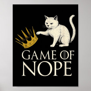 Inga kungar i Amerika Rolig svart katt sparkar kro Poster