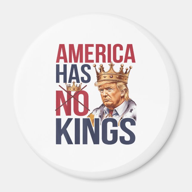 Inga kungar i Amerika Roligt Amerika har ingen kun Magnet (Framsidan)