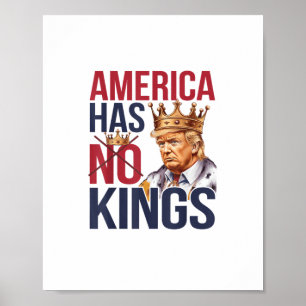 Inga kungar i Amerika Roligt Amerika har ingen kun Poster