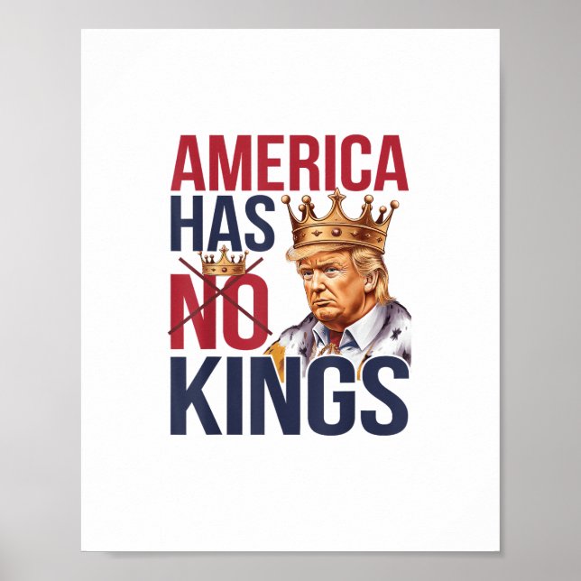 Inga kungar i Amerika Roligt Amerika har ingen kun Poster (Framsidan)