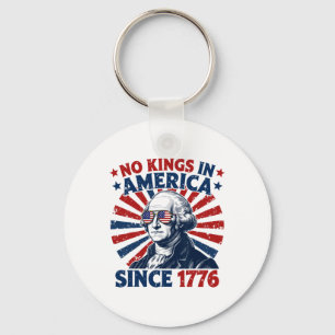 Inga kungar i Amerika sedan 1776 Distressed Flag U Nyckelring