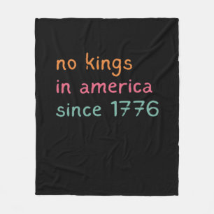 Inga kungar i Amerika sedan 1776 Frihet Anti-krona Fleecefilt