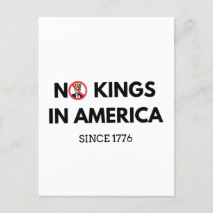 Inga kungar i Amerika sedan 1776 Inbjudan Vykort
