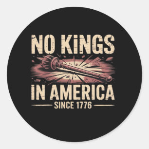 Inga kungar i Amerika sedan 1776 King Free Classic Runt Klistermärke