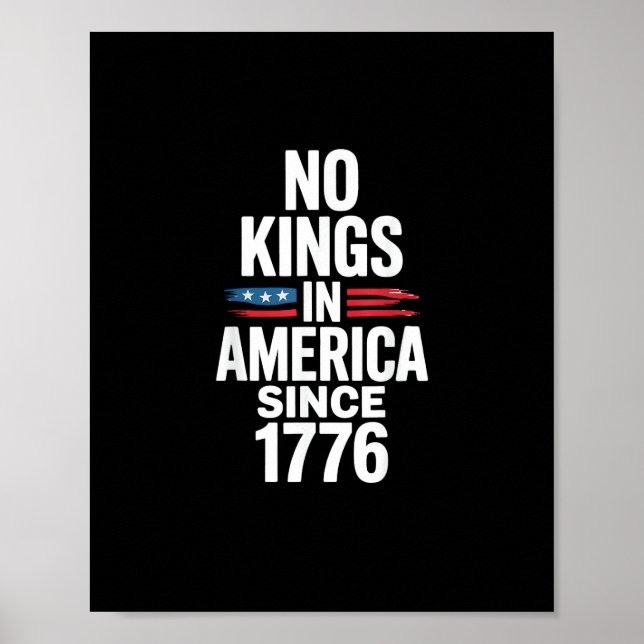 Inga kungar i Amerika sedan 1776 Minimal Rent Poster (Framsidan)