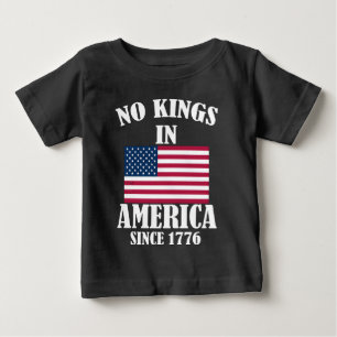Inga kungar i Amerika sedan 1776 Patriotisk flagga T Shirt