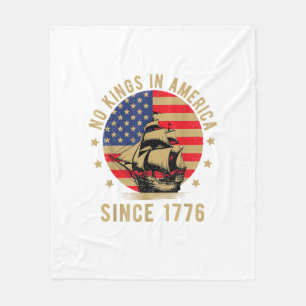 Inga kungar i Amerika sedan 1776 US Flagga Patriot Fleecefilt