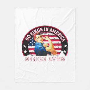 Inga kungar i Amerika sedan 1776 USA Flagga Spara Fleecefilt