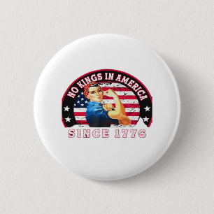 Inga kungar i Amerika sedan 1776 USA Flagga Spara Knapp