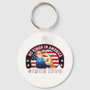 Inga kungar i Amerika sedan 1776 USA Flagga Spara Nyckelring