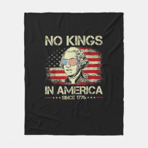 Inga kungar i Amerika sedan 1776 Vintage Flagga Fleecefilt