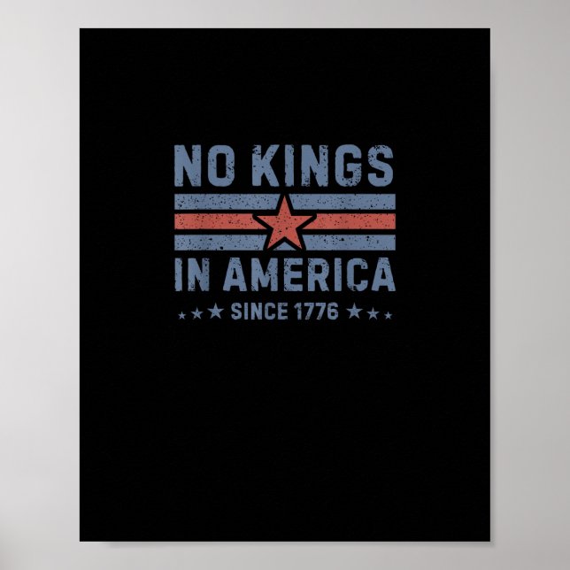 Inga kungar i Amerika sedan 1776 Vintage Poster (Framsidan)