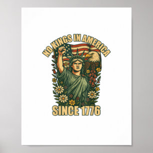 Inga kungar i Amerika Staty av rättvisa för invand Poster