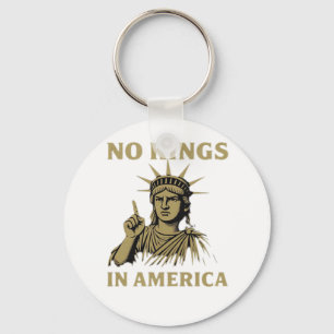 Inga kungar i Amerika Staty för No Kings Day-prot Nyckelring