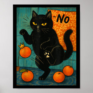 Inga kungar i Amerika Svart katt Politisk anti Tru Poster