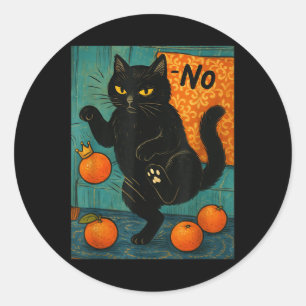Inga kungar i Amerika Svart katt Politisk anti Tru Runt Klistermärke