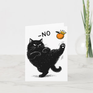 Inga kungar i Amerika svart katt rolig politisk me Kort