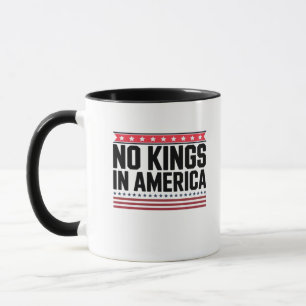 Inga kungar i Amerika USA fet design Mugg