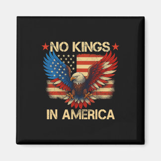 Inga kungar i Amerika Usa Flagga Demokrati Örn Pat Magnet