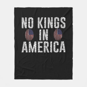 Inga kungar i Amerika USA Flagga Fingeravtryck Kre Fleecefilt
