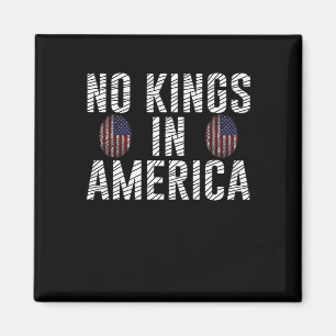Inga kungar i Amerika USA Flagga Fingeravtryck Kre Magnet