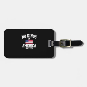 Inga kungar i Amerika USA Flagga Retro Cool Stil Bagagebricka