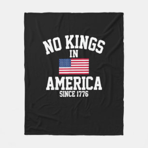 Inga kungar i Amerika USA Flagga Retro Cool Stil Fleecefilt