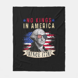 Inga kungar i Amerika USA Flagga Retro Cool Stil Fleecefilt
