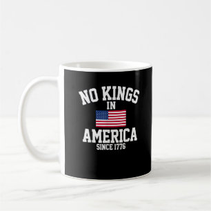 Inga kungar i Amerika USA Flagga Retro Cool Stil Kaffemugg