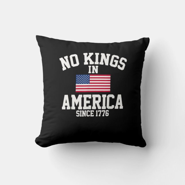 Inga kungar i Amerika USA Flagga Retro Cool Stil Kudde (Framsida)