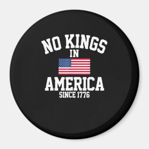 Inga kungar i Amerika USA Flagga Retro Cool Stil Magnet